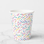 Verjaardag Sprinkles Snoep Pattern Papieren Bekers (Voorkant)