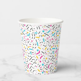 Verjaardag Sprinkles Snoep Pattern Papieren Bekers