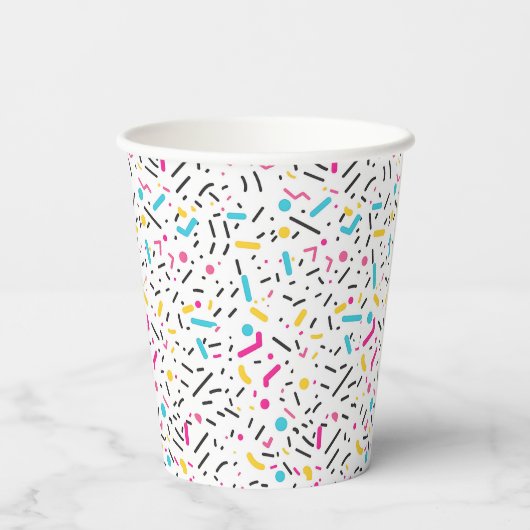 Verjaardag Sprinkles Snoep Pattern Papieren Bekers (Achterkant)