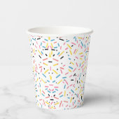 Verjaardag Sprinkles Snoep Pattern Papieren Bekers (Achterkant)