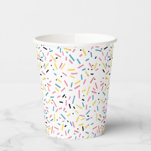 Verjaardag Sprinkles Snoep Pattern Papieren Bekers (Links)