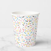 Verjaardag Sprinkles Snoep Pattern Papieren Bekers (Voorkant)