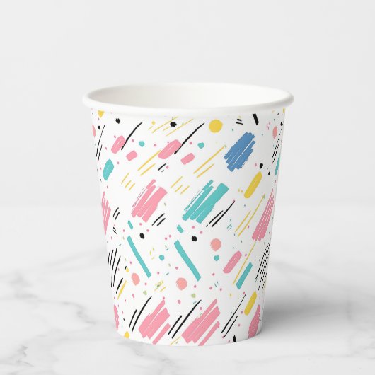 Verjaardag Sprinkles Snoep Pattern Papieren Bekers (Achterkant)