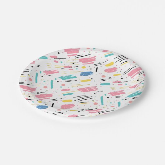 Verjaardag Sprinkles Snoep Pattern Papieren Bordje (Gekanteld)