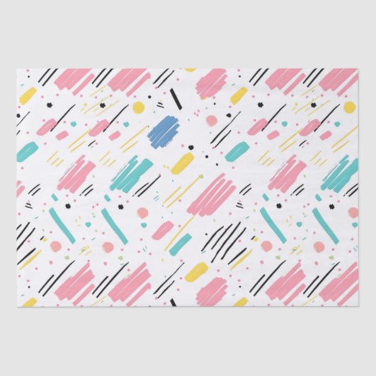 Verjaardag Sprinkles Snoep Pattern Tissuepapier (Voorkant)