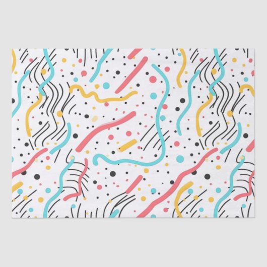 Verjaardag Sprinkles Snoep Pattern Tissuepapier (Voorkant)