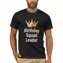 Verjaardag Squad Leider Leuke Party T-shirt Minima
