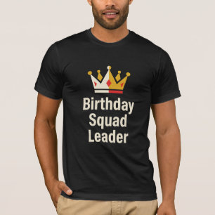Verjaardag Squad Leider Leuke Party T-shirt Minima