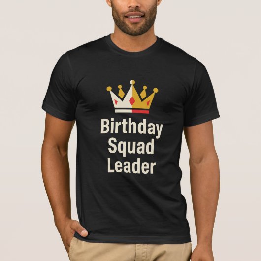 Verjaardag Squad Leider Leuke Party T-shirt Minima (Voorkant)