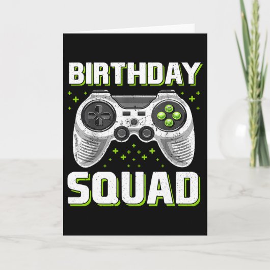 Verjaardag Squad Video Game Controller voor Gamer  Kaart (Voorkant)