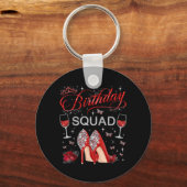 Verjaardag Squad Vlinders Hoge Hakken Diva Squad Sleutelhanger (Voorkant)