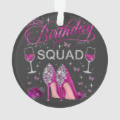 Verjaardag Squad Vlinders Ornament (achterkant)