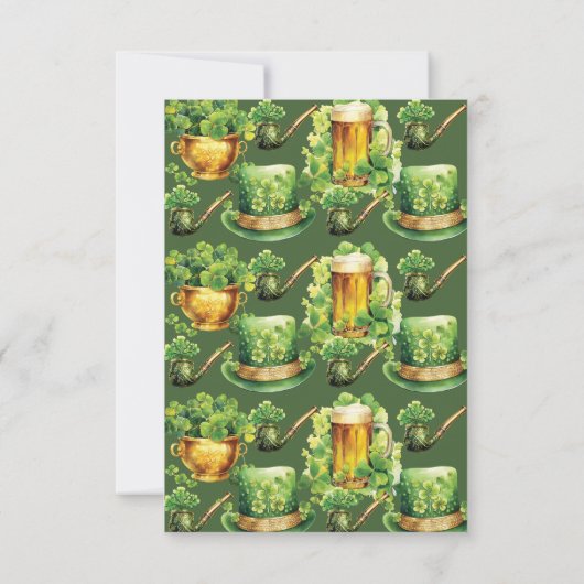 Verjaardag St Patrick's Day Bedankkaart (Achterkant)