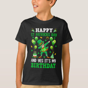 Verjaardag St Patrick's Day Boys Dabbing Leprechau T-shirt