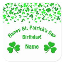 Verjaardag St. Patrick's Day Groene Shamrocks Conf