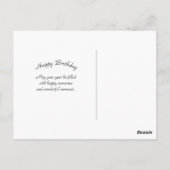 Verjaardag Staande Rode Vos Briefkaart (Achterkant)