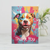 Verjaardag Staffordshire Bedankkaart (Staand voorkant)