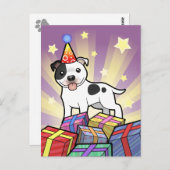 Verjaardag Staffordshire Bull Terrier Briefkaart (Voorkant / Achterkant)
