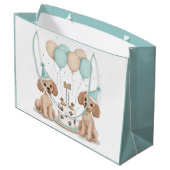 Verjaardag Standaard Poedel Honden Groot Cadeauzakje (Achterkant Gekanteld)