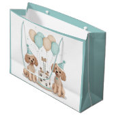 Verjaardag Standaard Poedel Honden Groot Cadeauzakje (Voorkant Gekanteld)