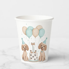 Verjaardag Standaard Poedel Honden Papieren Bekers