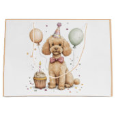 Verjaardag Standaard Poodle Hond Groot Cadeauzakje (Voorkant)
