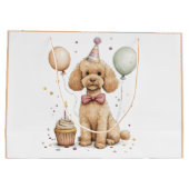 Verjaardag Standaard Poodle Hond Groot Cadeauzakje (Achterkant)
