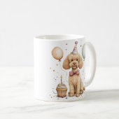 Verjaardag Standaard Poodle Hond Koffiemok (Voorkant rechts)