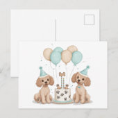 Verjaardag Standaard Poodle Honden Briefkaart (Voorkant / Achterkant)