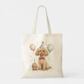 Verjaardag Standard Poodle Hond Tote Bag (Achterkant)