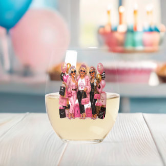 Verjaardag Steelvrije Wijnglas voor oudere vrouwen Zonder Voet