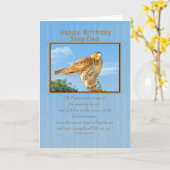 Verjaardag, Step Dad, Rough-legged Hawk Kaart (Gele Bloem)