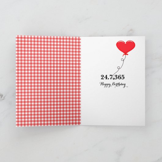 Verjaardag Stick Figuur Meisje met Speech Bubble Kaart (Binnen)