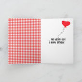 Verjaardag Stick Figuur Meisje met Speech Bubble Kaart (Binnen)