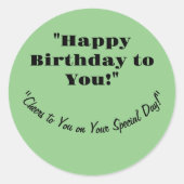 VERJAARDAG STICKER (Voorkant)