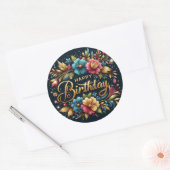 Verjaardag sticker : black golden (Envelop)