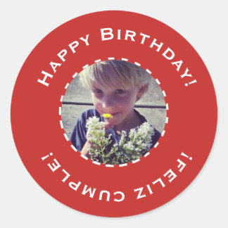 Verjaardag sticker met foto