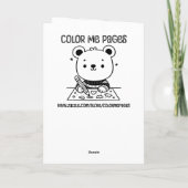 Verjaardag Stingray | Kleurplaat van kind Kaart (Achterkant)