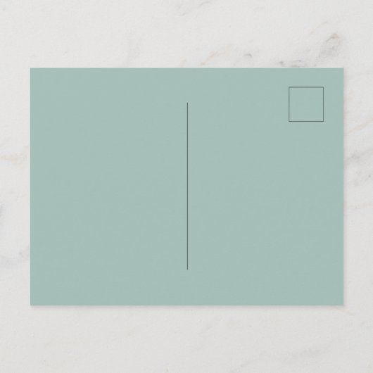 Verjaardag stoffige groene witte bloemen uitnodiging briefkaart (Achterkant)