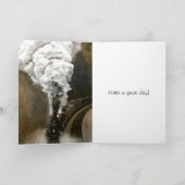 Verjaardag stoommachine trein kaart (Binnen)