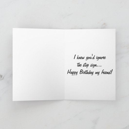 VERJAARDAG-STOP-STOP-STOP-WIST DAT JE HET ZOU NEGE KAART (Binnen)