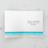 Verjaardag strand envelop met palmbomen kaart (Binnen)