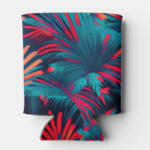 Verjaardag Strand feest Palmboom bladeren zonsonde Blikjeskoeler (Achterkant)