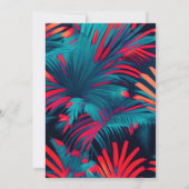 Verjaardag Strand feest Palmboom bladeren zonsonde Kaart (Achterkant)