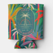 Verjaardag Strand feest palmboom zonsondergang Wat Blikjeskoeler (Voorkant)