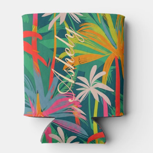 Verjaardag Strand feest palmboom zonsondergang Wat Blikjeskoeler (Achterkant)