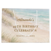 Verjaardag strand kust groot cadeauzakje (Achterkant)