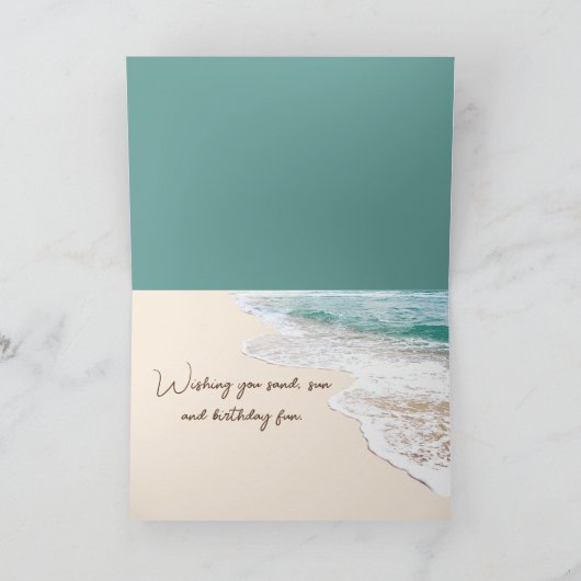 Verjaardag Strand Omheining In Zand Kaart (Binnen)