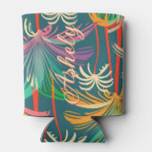 Verjaardag Strand tropische palmboom strand zonson Blikjeskoeler (Achterkant)