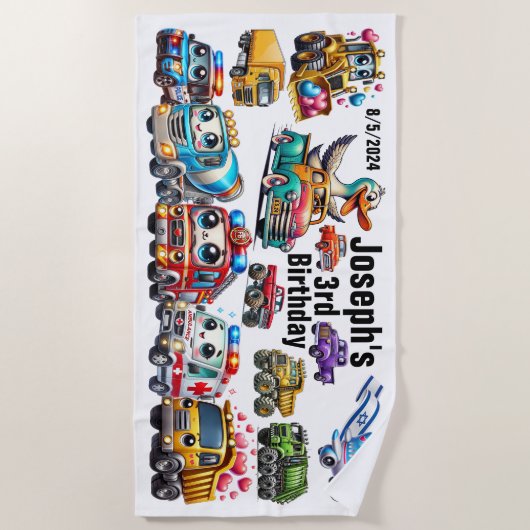 Verjaardag strandlaken (Voorkant)